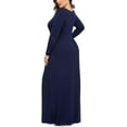 thumbnail image 3 of Women's Long Sleeve Plus Size Dress Casual Maxi Dresses 1X-4X Soft with Pockets, 3 of 3