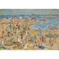 thumbnail image 2 of Maurice Prendergast 14x11 Black Ornate Wood Framed Double Matted Museum Art Print Titled: View Along New England Coast (circa 1920-23), 2 of 5
