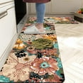 thumbnail image 2 of Boho Floral Kitchen Rug Set 2 Colourful Flowers Non-Slip Kitchen Floor Mats Cushioned Anti Fatigue Comfort Standing Bohemian Mat Waterproof Laundry PVC Carpet (17.3 x 28 Inch+17.3 x 47 Inch), 2 of 6