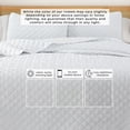thumbnail image 6 of Solid Quilt Set - Lightweight, Soft, All-Season - 2-Piece Diamond Embossed Bedding Set (Twin / Twin XL, White), 6 of 6
