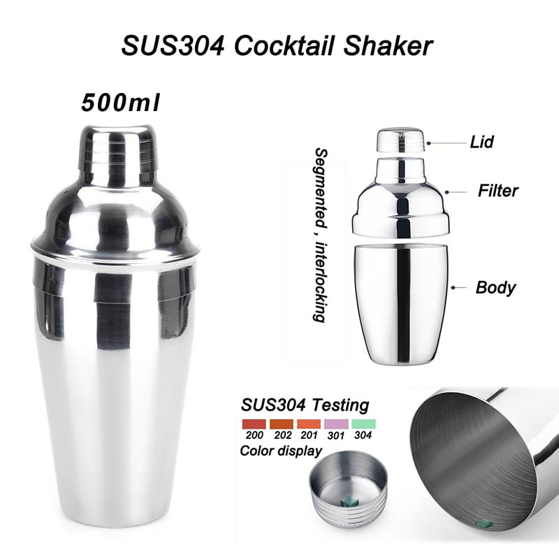 11-Piece Cocktail Shaker Set Duerer Bartender Kit with Stand Strainer Bar Tools: Martini Shaker and More Jigger Bar Tool Set Perfect Drink Mixing Mixer Spoon Best Bartender Kit for Beginners