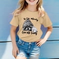 thumbnail image 2 of NINGMENG Hauts et T-Shirts pour Filles, Imprimé Animal Raton Laveur Mignon, Col Rond, Manches Courtes, Beige, 10-11 Ans, 2 of 4