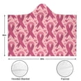 thumbnail image 3 of Wearable Blanket,Pink Breast Cancer and Love Hooded Wearable Sherpa Blanket for Adults & Teens,Winter Poncho Shawl Wrap Cape Thick Warm,60"x80", 3 of 5