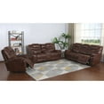thumbnail image 4 of Sunset Trading Diamond Power Faux Leather Dual Reclining Loveseat in Brown, 4 of 5