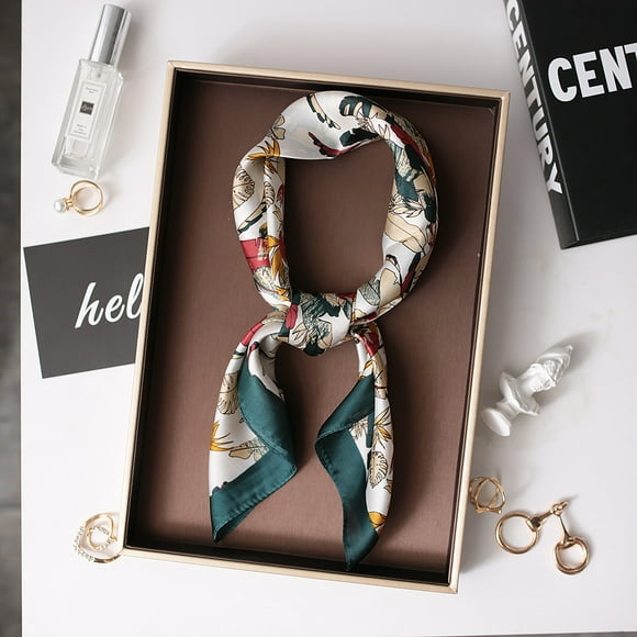 Silk Feeling Head Scarf Fashion Satin Hair Scarf Square Scarves for Women Gifts 27.5×27.5 inches