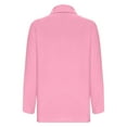 thumbnail image 4 of UYISJ Womens Button Down Shirts Long Sleeve Collared Dress Shirts Linen Cotton Button Up Oversized Blouses Tops Casual Tops with Pockets Pink L, 4 of 5