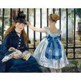 thumbnail image 2 of Manet, Edouard 24x20 White Modern Wood Framed Museum Art Print Titled - The Railway, 2 of 4