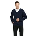 thumbnail image 1 of TOPTIE Cardigan pour Homme Coupe Décontractée Col en V Coton-Marine-G, 1 of 8