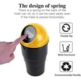 thumbnail image 4 of Automotive Cup Holder Garbage? Mini car Trash can, Small Automatic Portable Trash can with lid, for car Home Office (Yellow), 4 of 6