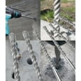 thumbnail image 5 of Max-Craft SDS-Plus Rotary Hammer Drill Bit Set Drill Concrete Stone 3Pcs 9/16"x6", 5 of 8