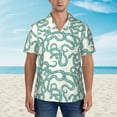 thumbnail image 4 of Balery Hand Drawn Snake Print Men's Hawaiian Shirts Short Sleeve Beach Shirt Relaxed Fit Vacation Button Down Shirts-Small, 4 of 9