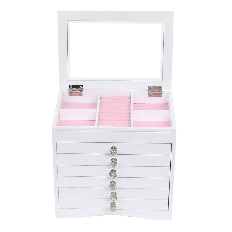  Jewelry Box Wooden Photo Frame Jewelry Organizer Multifunction  Ring Earrings Jewelry Display Holder (Color : Wood Strip, Size :  16x11.5x5.5cm) : Clothing, Shoes & Jewelry