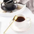 thumbnail image 2 of 18/8 Stainless Steel Modern Thicken 5.5-Inch Golden Mini Fruit Appetizer Forks and Dessert Spoons Set (4 Forks + 4 Spoons), 2 of 6