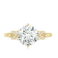 thumbnail image 4 of Rosec Jewels Lab Grown Diamond Solitaire Engagement Ring 2 Carat - EF-VS Grade Certified, 10K Yellow Gold, US 10.50, 4 of 8