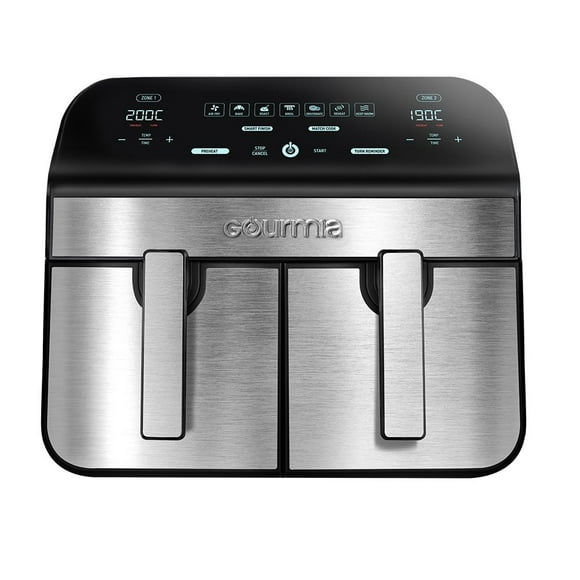 Freidora de Aire Gourmia Doble Canasta de 9 Litros