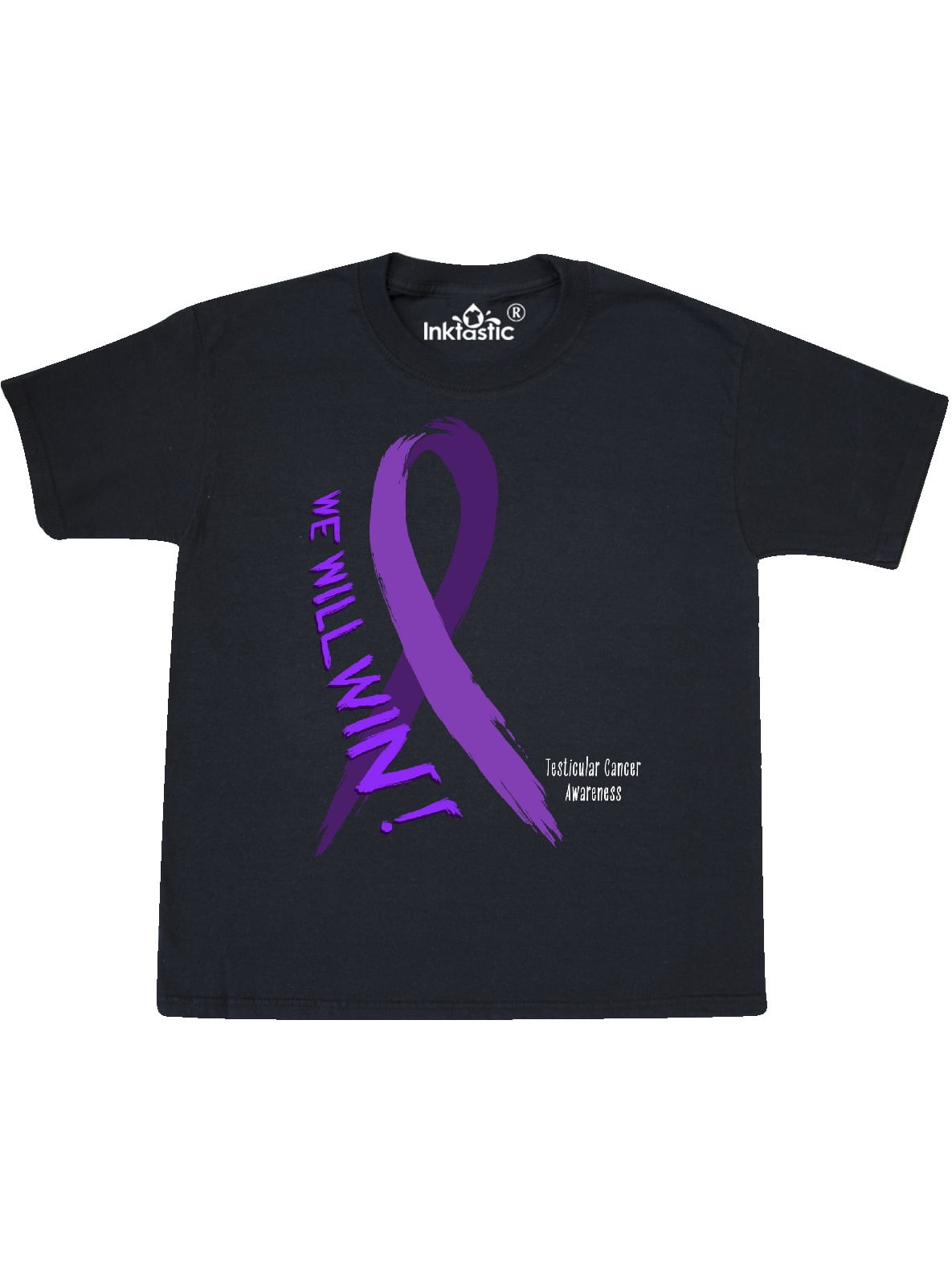 Inktastic Testicular Cancer Awareness We Will Win with Purple Ribbon