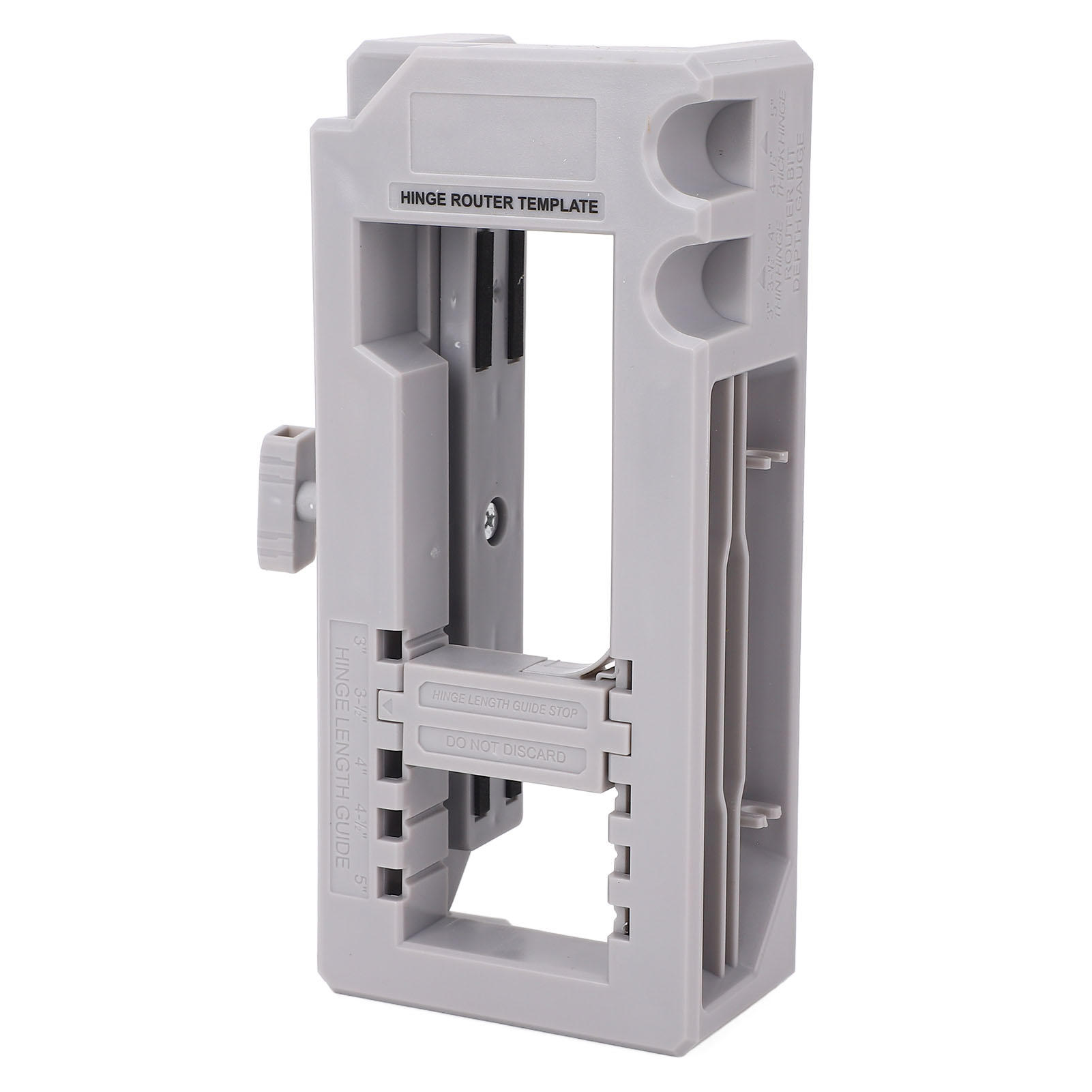 YAHHU Door Hinge Locator & Adjustable Jig Kit – 3‑5” Length, ¼‑5/8” Thickness, Plastic with Silicone Pads, Depth Gauge, Self‑Centering Drill Bit, 5‑Piece Tool Set