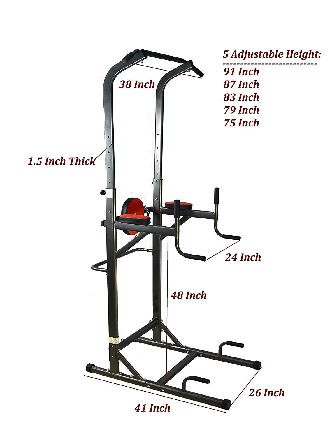 free standing pull up bar dip station