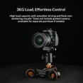 thumbnail image 3 of Motorized Camera Dolly with Wireless Remote, Adjustable Speed Mini Slider for DSLR, Mirrorless, Smartphones & Action Cameras, Curved & Straight Shooting, 3kg Load Capacity, 3 of 17