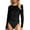 Black, variant on Elegant Sparkly Slim Fit Long Sleeve Jumpsuit Bodysuit Solid Color Evening Party Wear for Women Gold M
