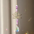 thumbnail image 2 of Girlsshop Colorful Lotus Crystal Wind Chime Hanging Pendant For Home Garden Courtyard,1, 2 of 9