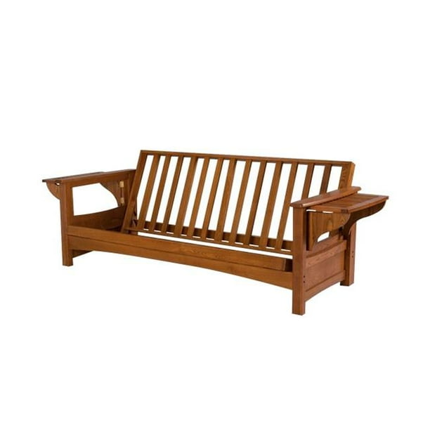 Gold Bond Burlington Pullout Loveseat Futon Frame, Cherry Oak 54 in