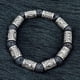 thumbnail image 3 of Pulsera para hombre Pulseras de cuentas con dijes para regalar Plata, 3 of 4