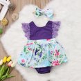 thumbnail image 2 of ITFABS Girl Ruffle Sleeve Flower Romper/Sleeveless A-line Dress Sisters Outfits, 2 of 8