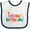 White and Navy, variant on Inktastic It's My Birthday Letters Boys or Girls Baby Bib