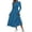 A179 Blue, variant on Women's Ribbed Knit Midi Dress Long Sleeve Mock Neck A-Line Fall Winter Casual Elegant Workwear Stretchy Warm Soft Fashion Trendy Party Outfits