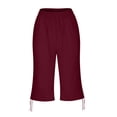 thumbnail image 4 of Weikingp Bermuda Shorts For Women，Capri Shorts For Women High Waisted Shorts Women Summer Shorts For Women Ladies Shorts Womens Dressy Shorts Womens Athletic Shorts Red 3XL, 4 of 9