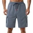 thumbnail image 3 of Men's Cargo Shorts 2025 Elastic Waistband with Drawstring Pockets Lightweight Breathable Casual Cargo Shorts for Men, 3 of 8