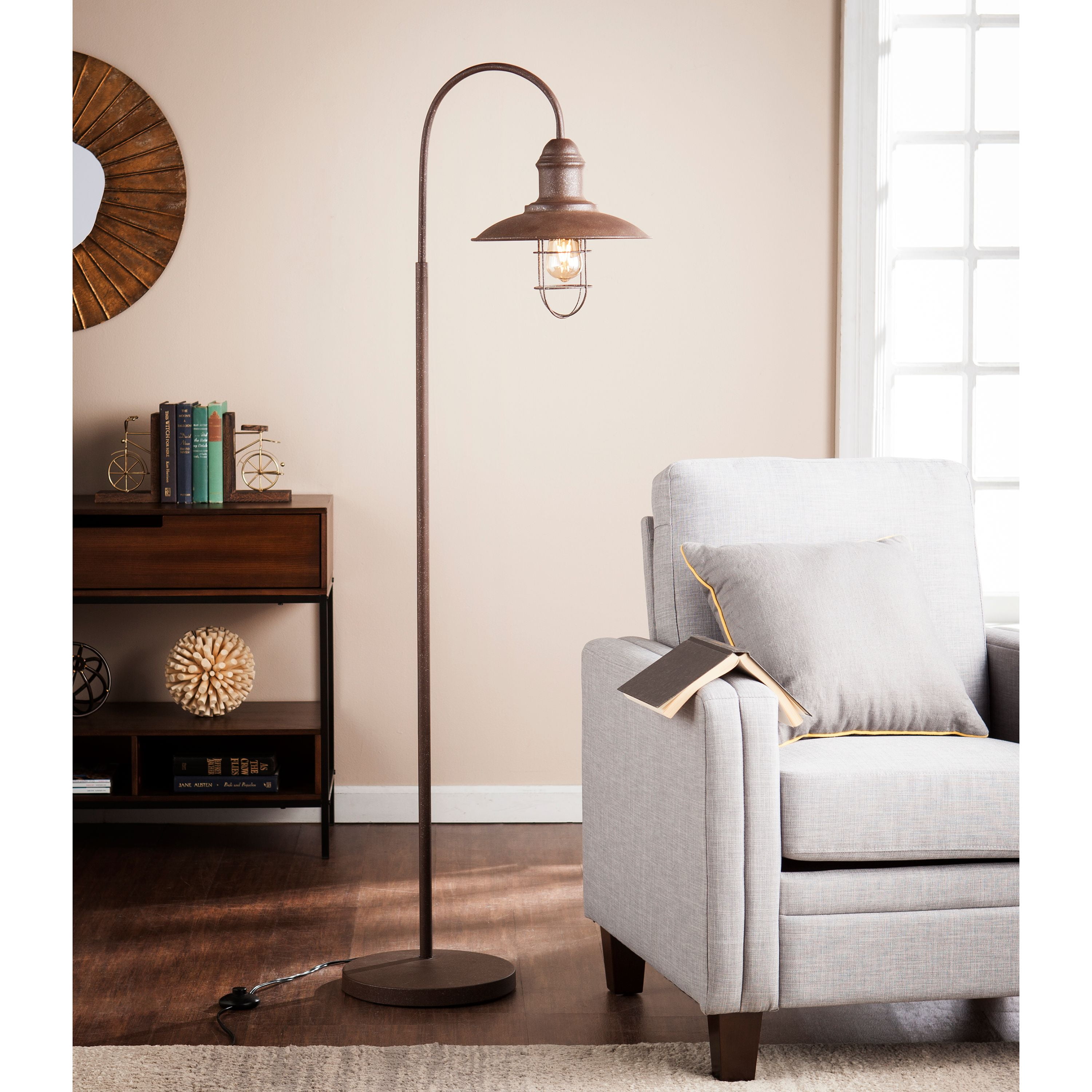 Southern Enterprises Palom Caged Bell Floor Lamp Com Southern Enterprises Palom Caged Bell Floor Lamp