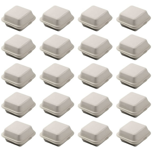 UNOMOR 20Pcs Disposable To Go Containers Convenient Food Containers Multifunction Packaging Boxes