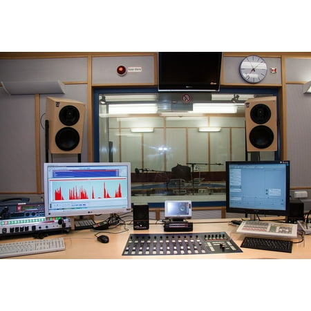 Peel N Stick Poster Of Director Desk Speaker Cab Sound Studio