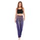 thumbnail image 2 of Pantalones largos tipo harén para mujer, pantalones boho hippies, pantalones Aladdin, pantalones bombachos, casuales. Violeta azulada, 2 of 9