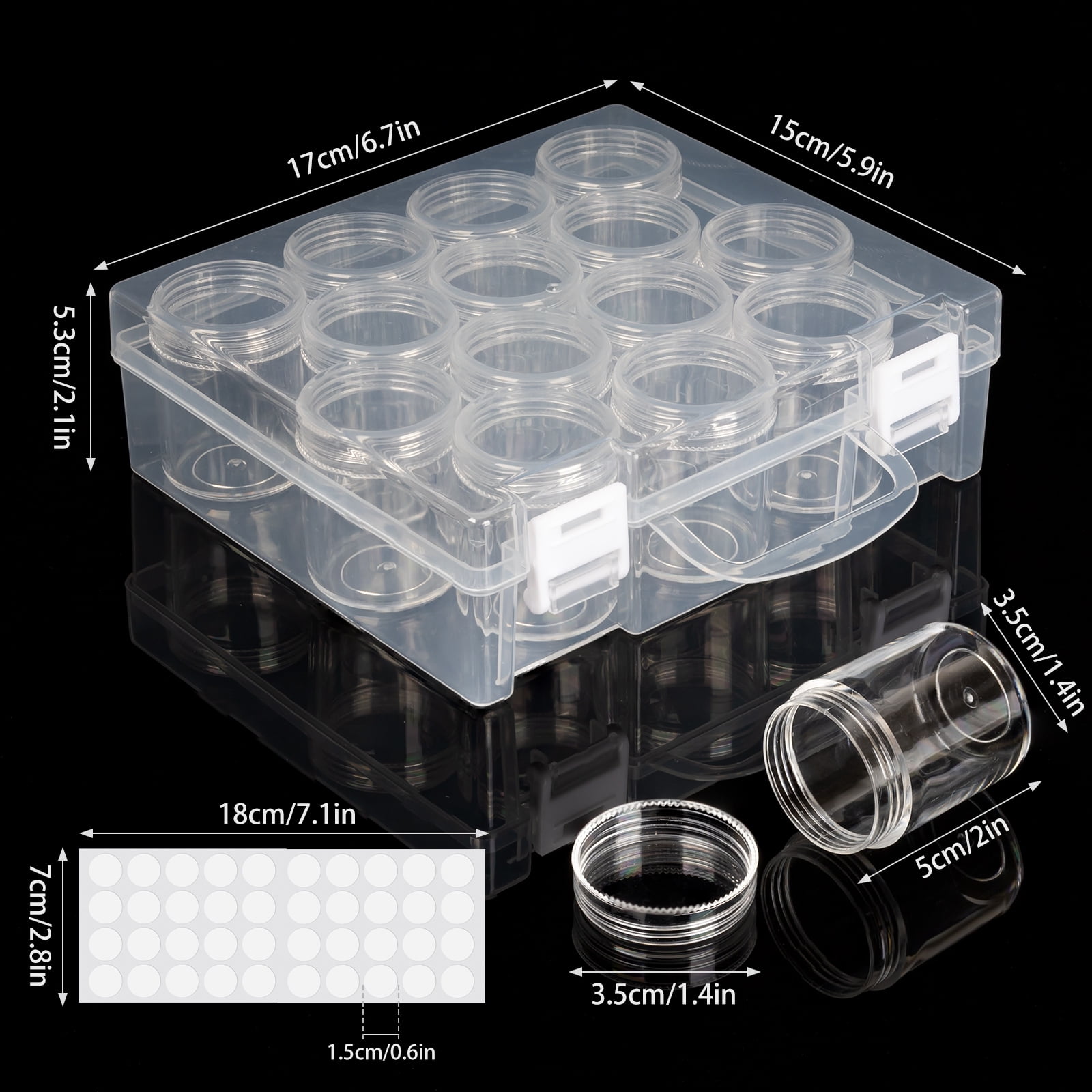 Diamond Painting Storage Containers, Bead Storage Box, Bead Organizer Box Diamond Painting Accessories Boxes for Beads Jewelry Rings Charms Glitter Rhinestones