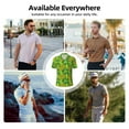 thumbnail image 3 of Kdxio Autumn Corn Print Men's Short Sleeve Polo Shirt,Midweight Men's Shirt, 3 of 5