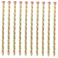 thumbnail image 5 of Raindrops 10pcs Camping Ground Nails Fake Turf Stake Turf Spikes Spiral Ground Nail Spiral Fixed Stake Replacement Metal Landscape Spikes, 5 of 8