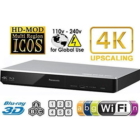 PANASONIC DMP-BDT270 2K/4K Multi Region All System Blu Ray Disc DVD Player - PAL/NTSC - 2D/3D - Wi-Fi - 100~240V 50/60Hz World-Wide Use & 6 Feet HDMI