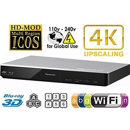 PANASONIC DMP-BDT270 2K/4K Multi Region All System Blu Ray Disc DVD Player - PAL/NTSC - 2D/3D - Wi-Fi - 100~240V 50/60Hz World-Wide Use & 6 Feet HDMI Cable