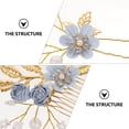 thumbnail image 4 of 4pcs Practical Headdress Creative Tuck Comb Beautiful Hair Props (Sky-blue), 4 of 6