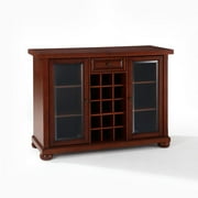 Crosley Furniture Alexandria Sliding Top Engineered Wood Bar Cabinet in Mahogany