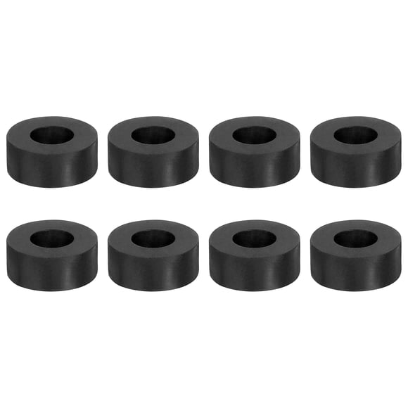 Unique Bargains 8Pack 1" OD x 1/2" ID x 3/8" Thickness Rubber Washers Round Rubber Spacer