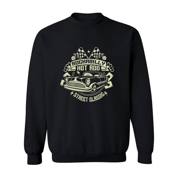 Rockabilly Hot Rod Sweatshirt Men -Image by Shutterstock, Male 5X-Large