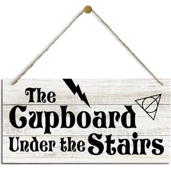 12X6 Inch Funny Wood Signs,Decorative Wood Hanging Wood Plaque,Wizardry Theme Wall Decor,Rustic Door Sign,Wall Decor Art,Farmhouse Decor,Home Hanging Decor Sign,The Cupboard Under The Stairs Sign