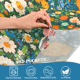 thumbnail image 5 of Yayeee Kitchen Curtains Tier Set of 2 Light Filtering 57"x24" Over Sink Window Panels, Orange Floral Garden, 5 of 7