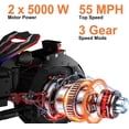 thumbnail image 6 of GLIDEZONE Electric Scooter for Adults, 10000W Dual Motor 13" Tires, up to 55MPH & 75Miles Range, Fast Off Road E Scooter with Dual Suspension, 6 of 9