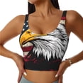thumbnail image 2 of Lsque American Bald Eagle Printed Women'S Sports Bra, Compression, Moisture Wicking, High-Impact Sports Bra For Women,Supportive sports bra-Small, 2 of 9