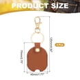 thumbnail image 2 of Uxcell Leather Key Sleeve 4Pcs Broken Car Key Loop Replacement Clasp for Women Brown, 2 of 5